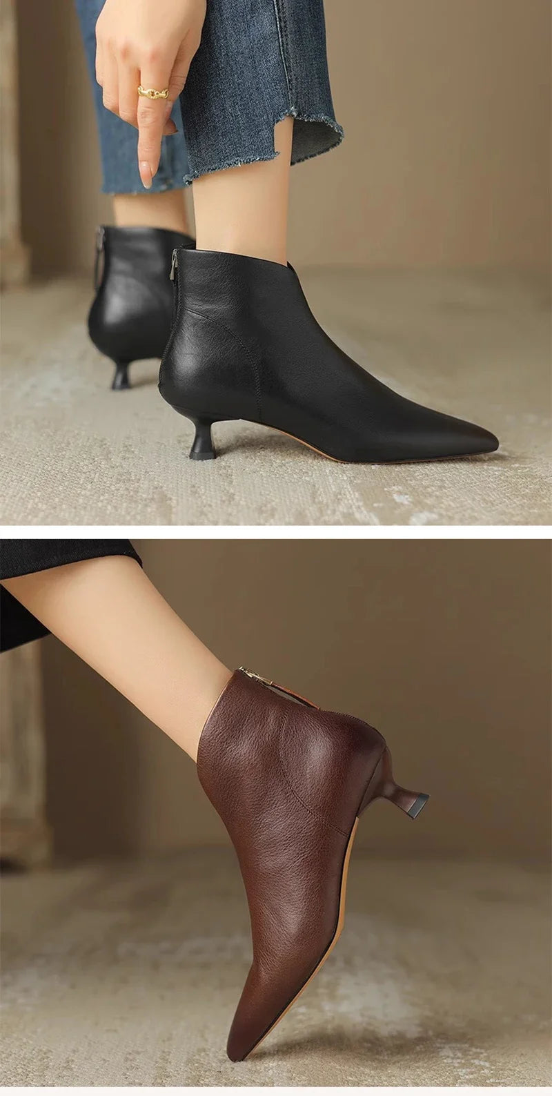 Pointed Toe Women Ankle Boots
