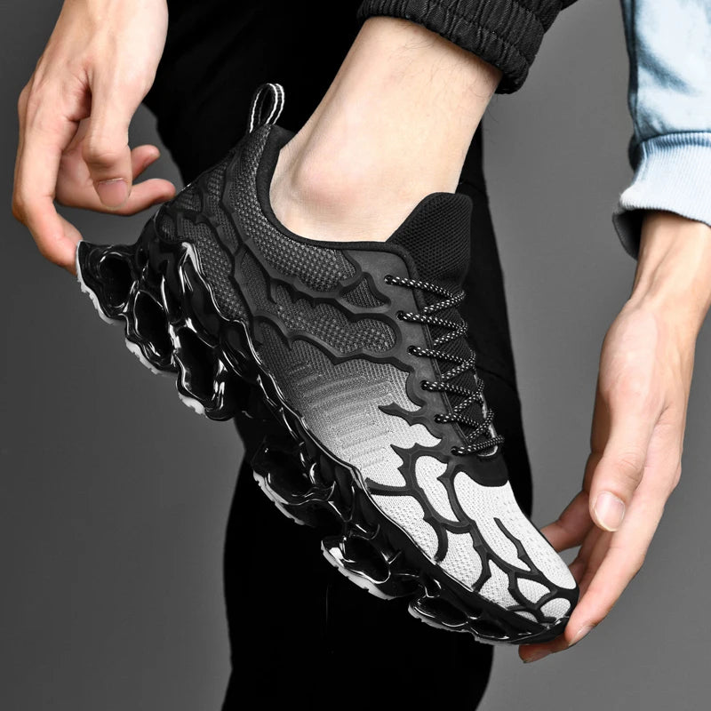 Breathable blade running shoes