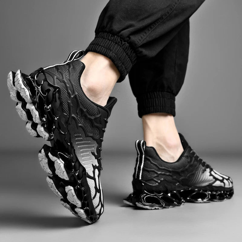 Breathable blade running shoes